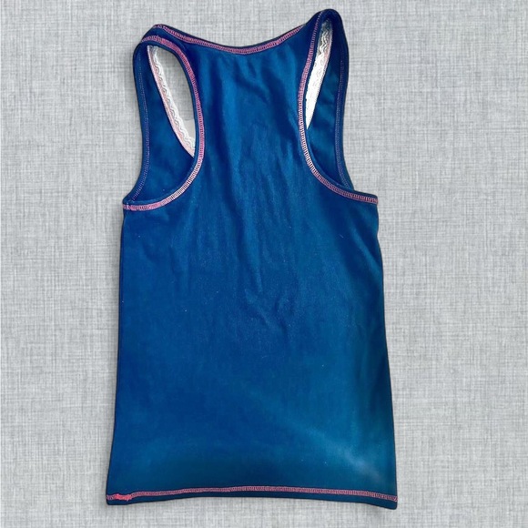 Medium Tommy Hilfiger athleisure racerback american flag colors Tank slim fit in - Picture 2 of 4